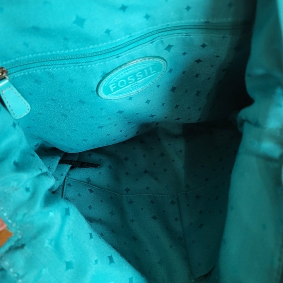 Fossil Morgan Large Zip Top Crossbody/Messenger Bag Maroon Leather - Picture 10 of 10